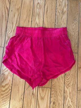 Left on Friday - Hot Pink Women's Elastic Waist Shorts - Size S